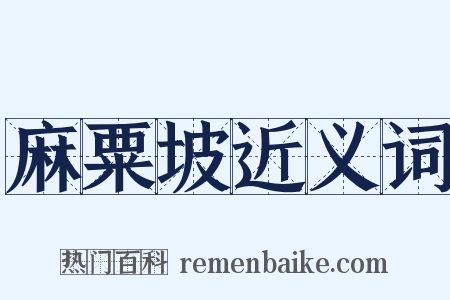 麻粟坡近义词是什么意思的图片